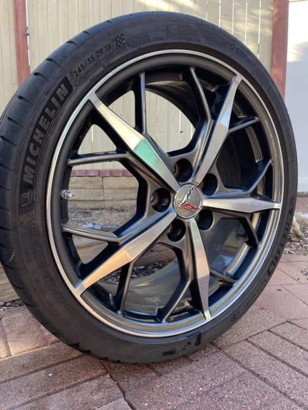 C8 Corvette Trident Wheels and Tires - OEM - Stingray 2020-2026 Corvette