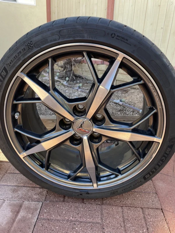 C8 Corvette Trident Wheels and Tires - OEM - Stingray 2020-2026 Corvette