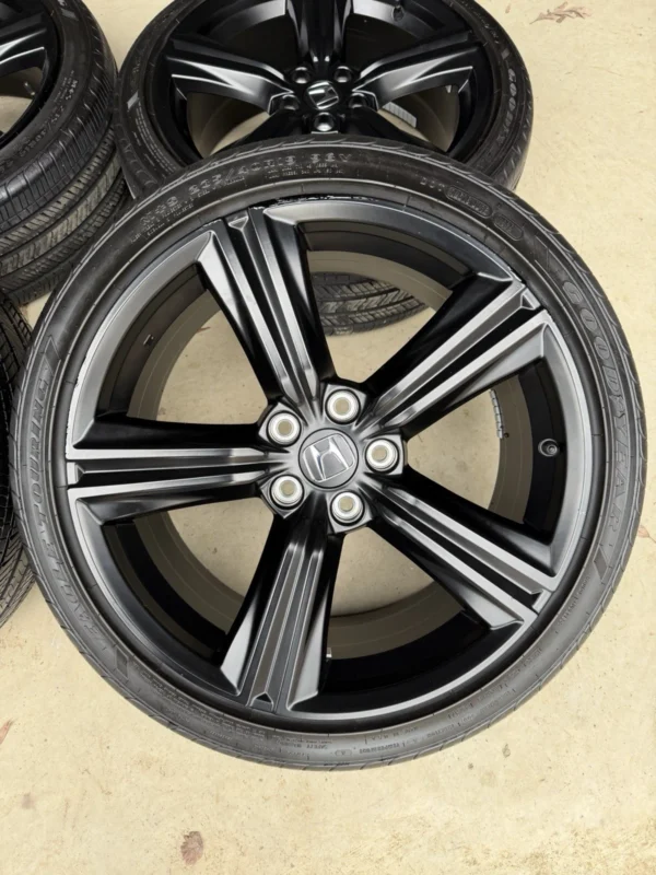 19" Honda Accord OEM Black Sport Wheels Rims Tires Set