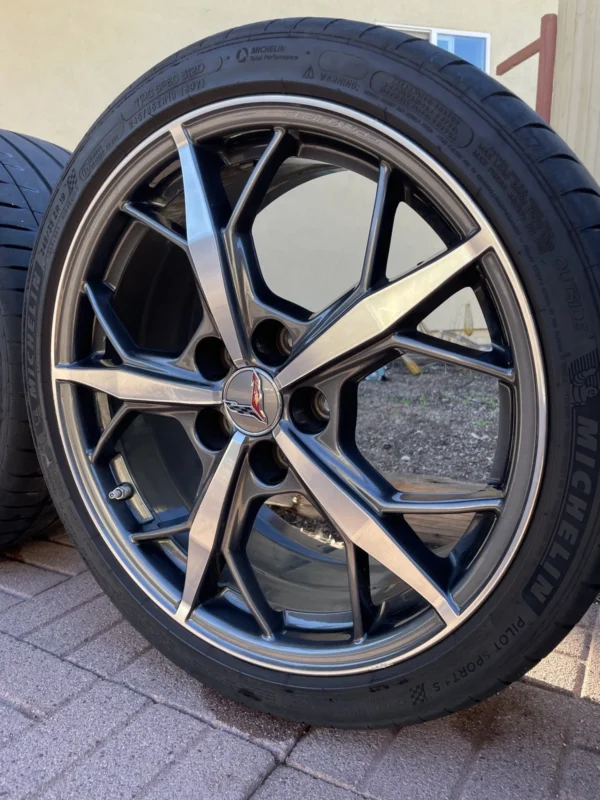 C8 Corvette Trident Wheels and Tires - OEM - Stingray 2020-2026 Corvette